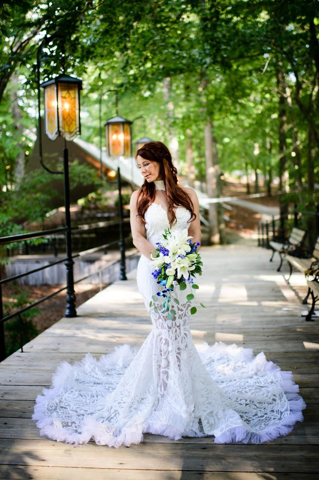 Crystal Pearl Tulle Mermaid Gown