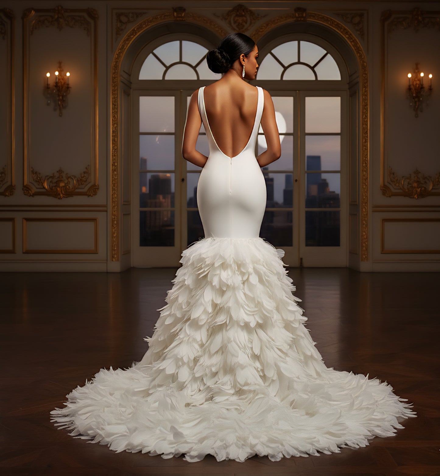 Snowflake Feather Gown