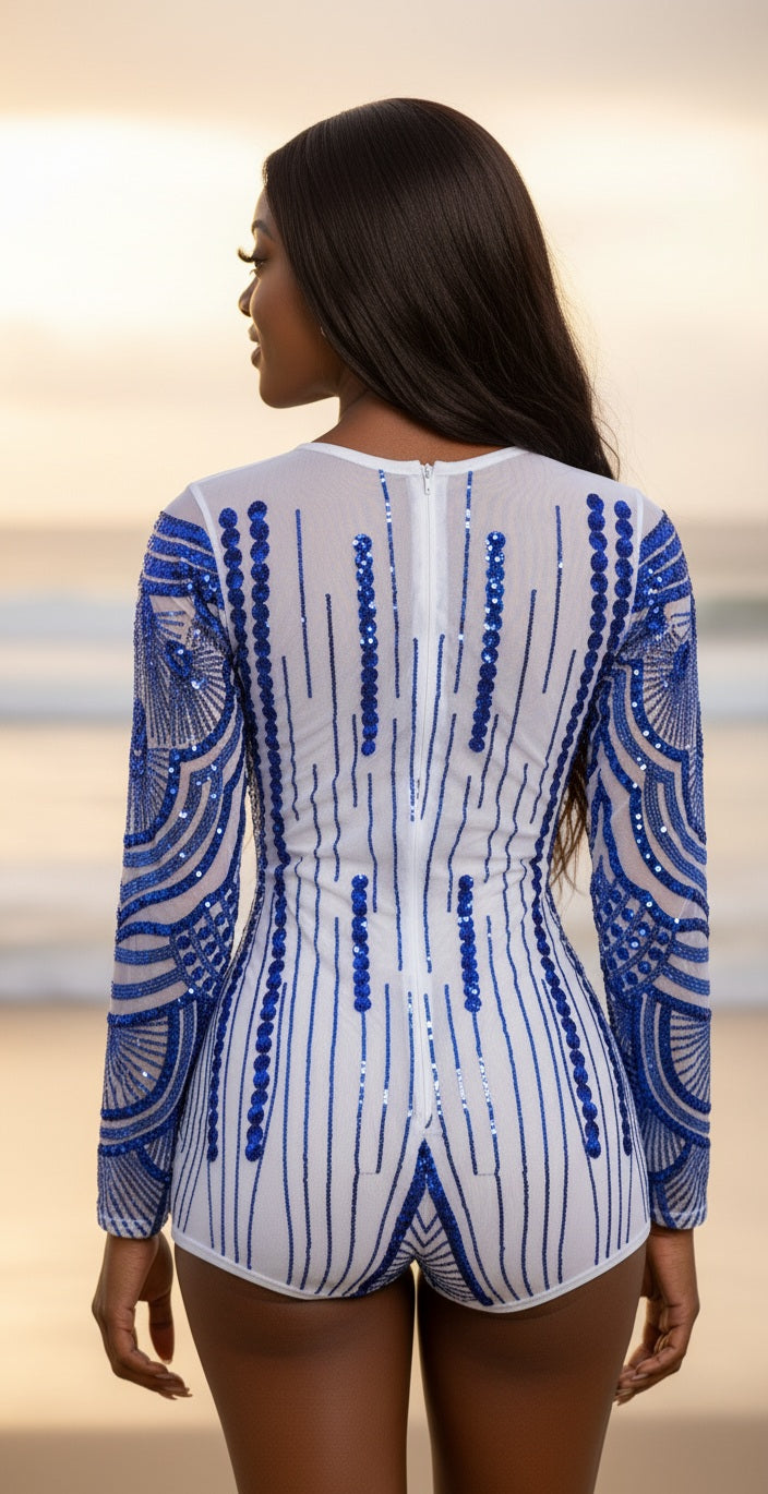 Blue and White Sky bodysuit