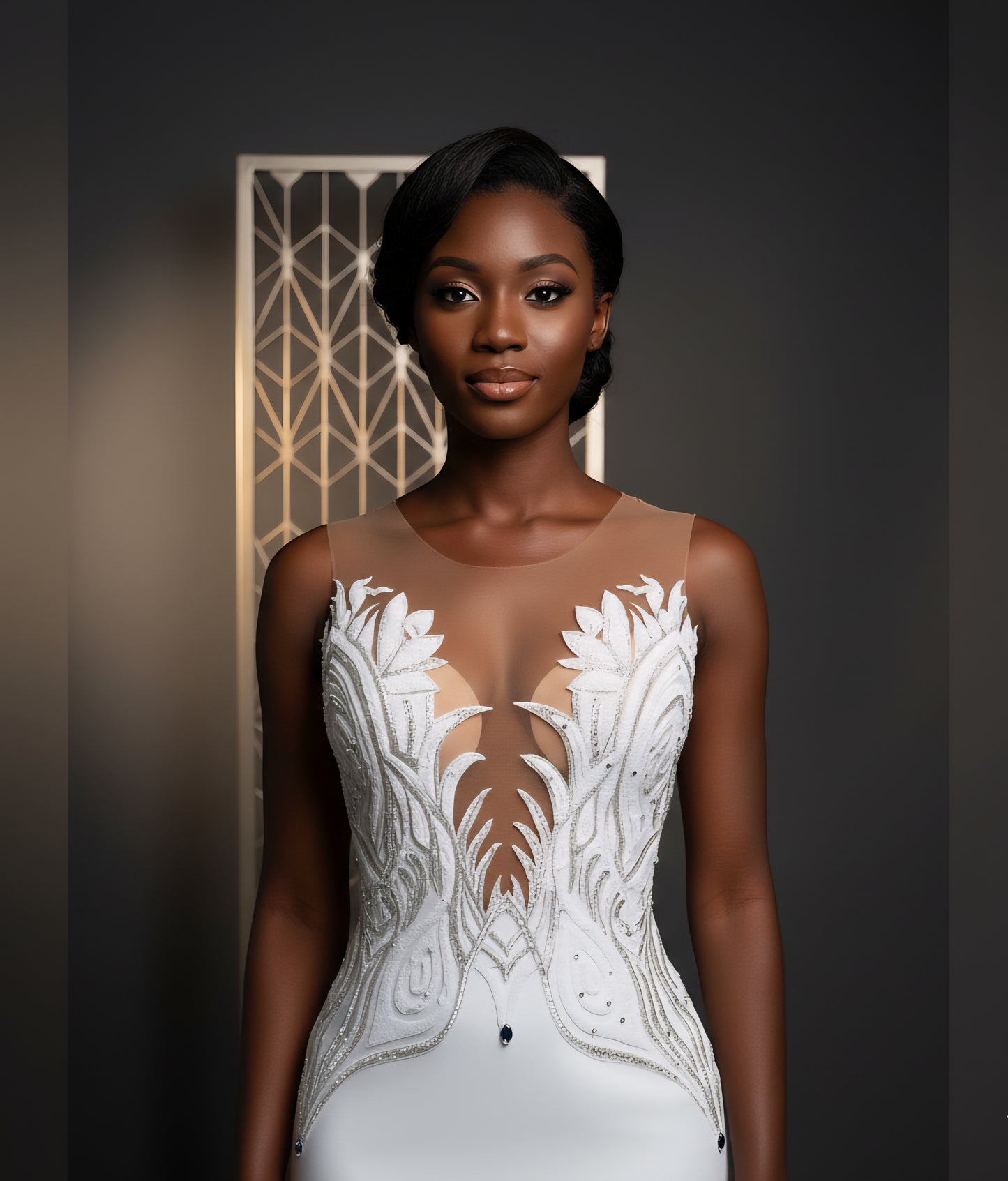 Snowflake Feather Gown
