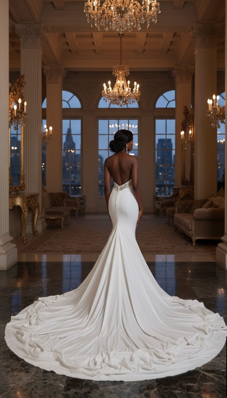 XO Vogue Rhinestone Wedding Gown
