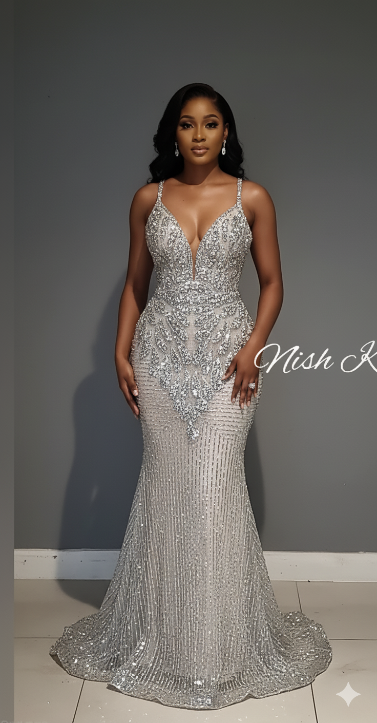 Amani Rhinestone Mermaid Dress