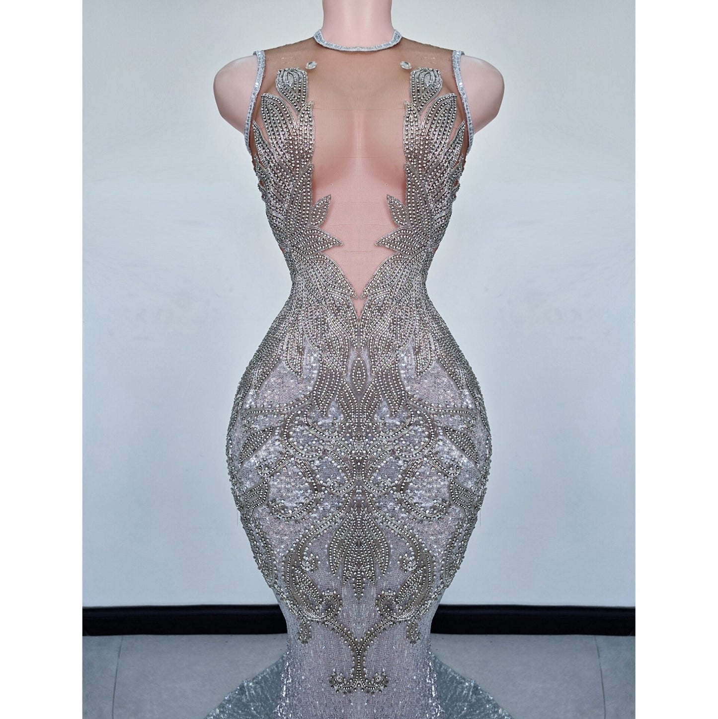 Phayrah Rhinestone Mermaid Gown