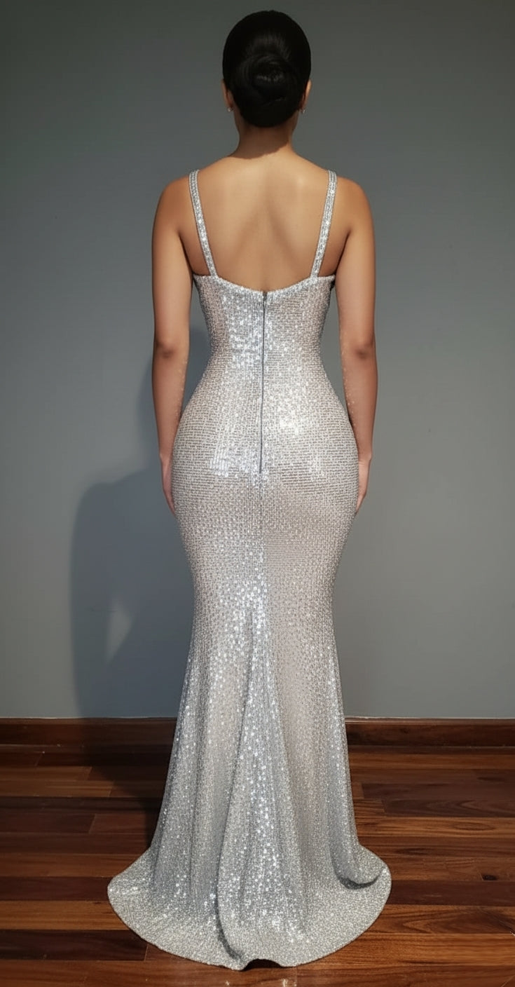 Amani Rhinestone Mermaid Dress