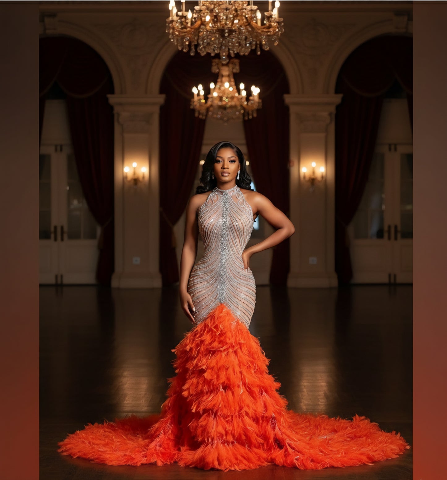 Winter Wonderland Rhinestone Gown