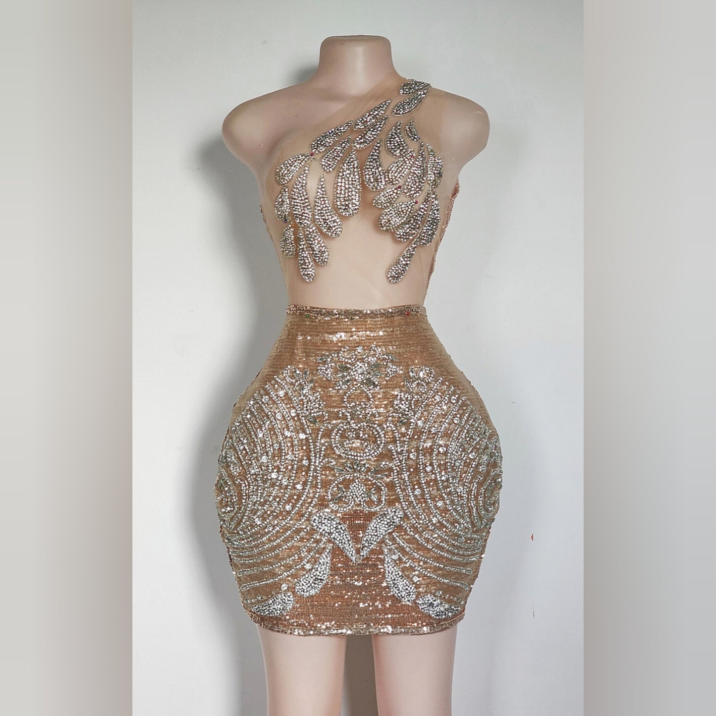 Goteo Cocktail Rhinestone Dress