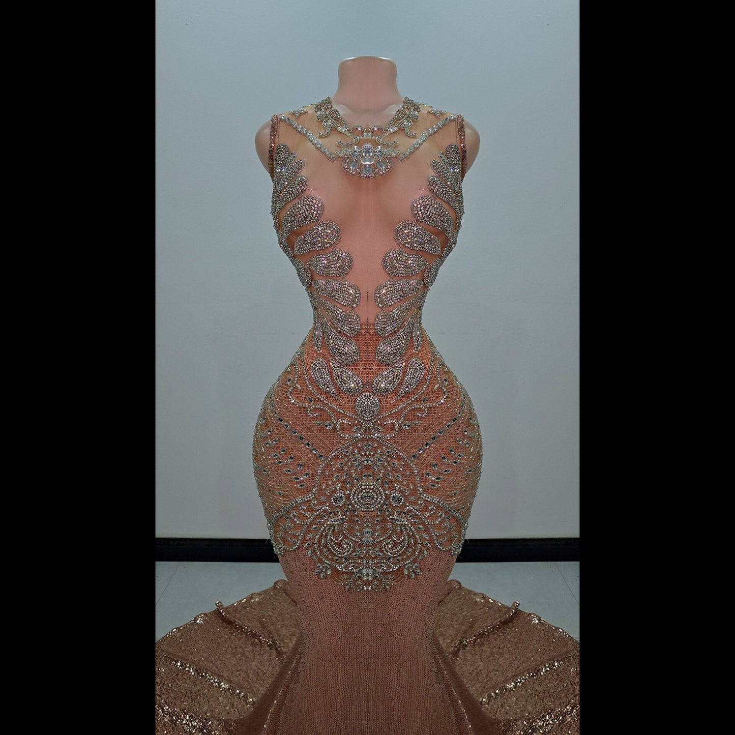 Naijah Sequin Rhinestone Mermaid Gown