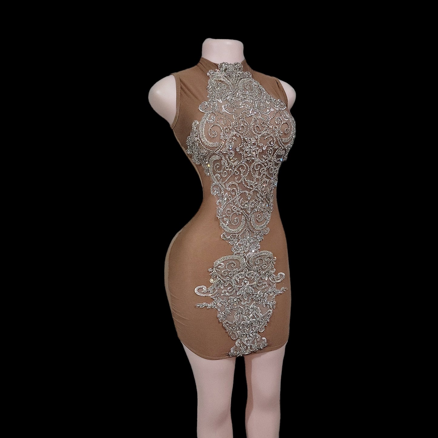 Rhinestone mini dress