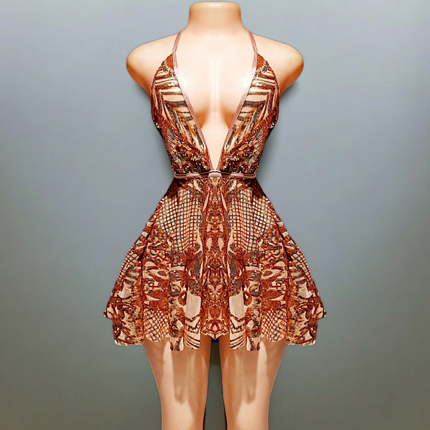 Jazzy Sequin Skater Dress