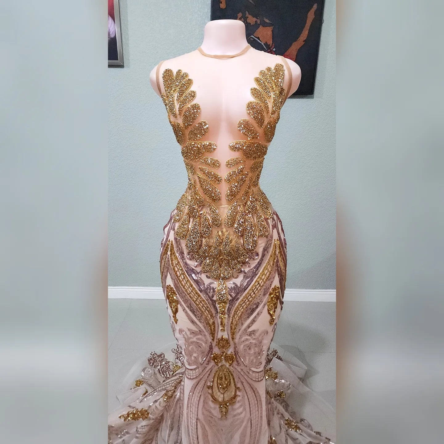 Gigi Amani Rhinestone Sequin Gown