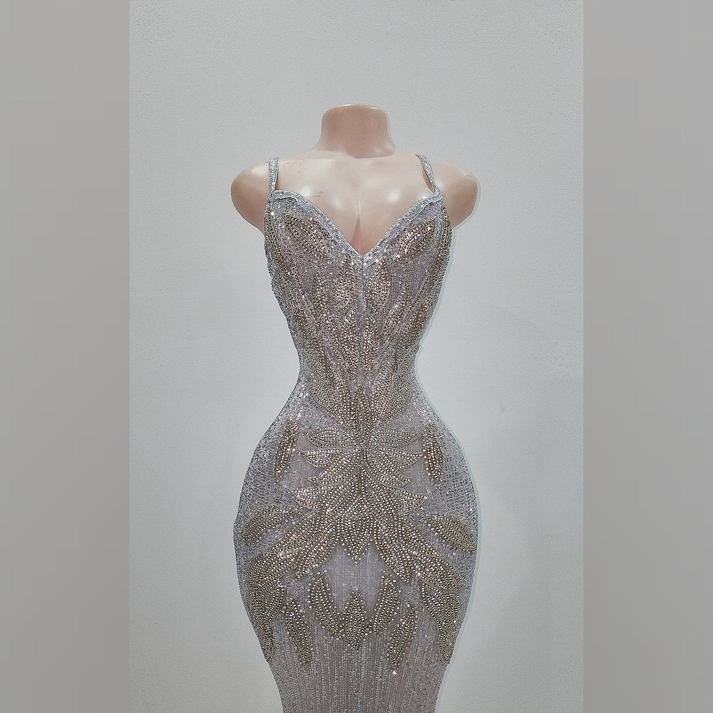 Leah Melani Feather Mermaid Gown