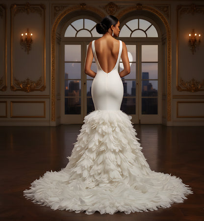 Snowflake Feather Gown