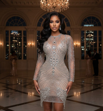 Shimmer Paris Rhinestone Dress
