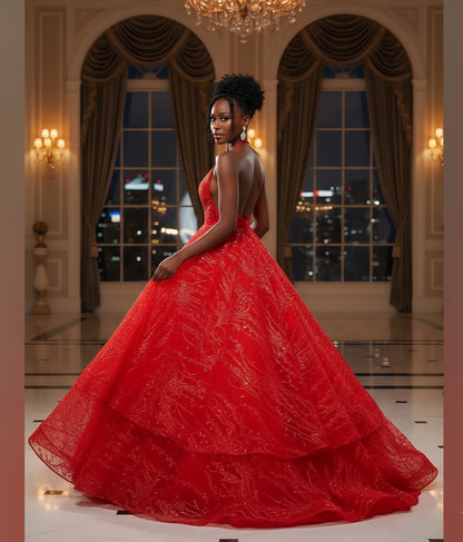 Rashay Embroidery Mermaid Gown