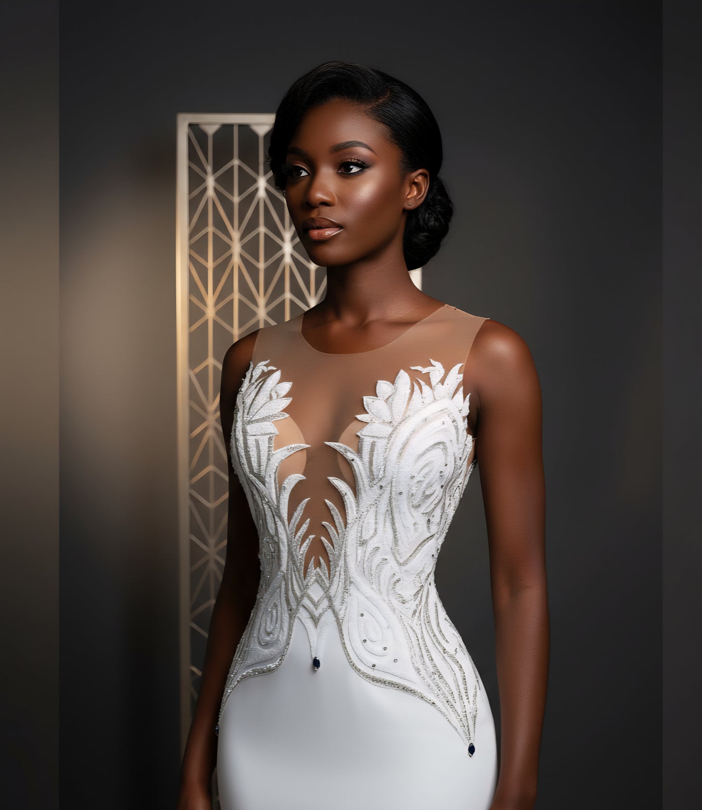Snowflake Feather Gown