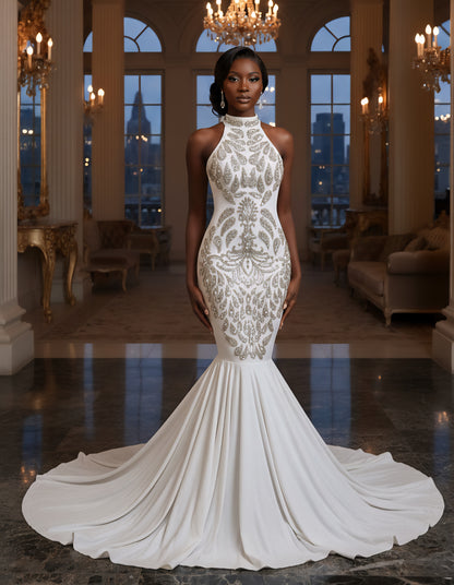 XO Vogue Rhinestone Wedding Gown
