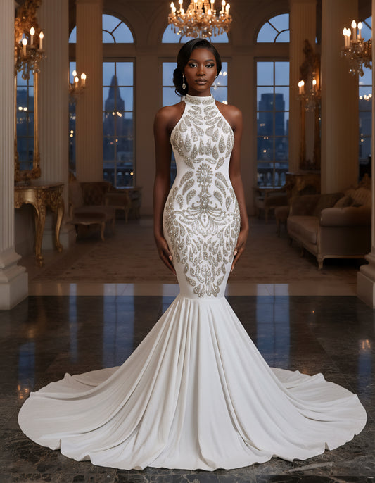 XO Vogue Rhinestone Wedding Gown
