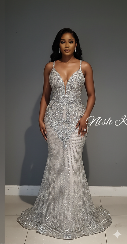 Amani Rhinestone Mermaid Dress
