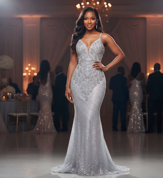 Amani Rhinestone Mermaid Dress