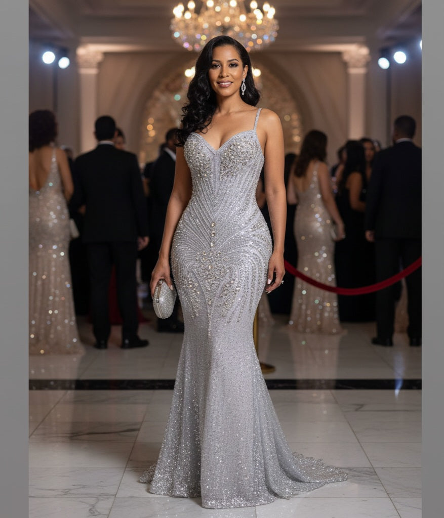 Azuri Rhinestone Mermaid Dress