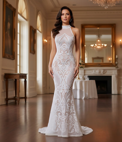 Rivera Turtle Neck Sequin Dress