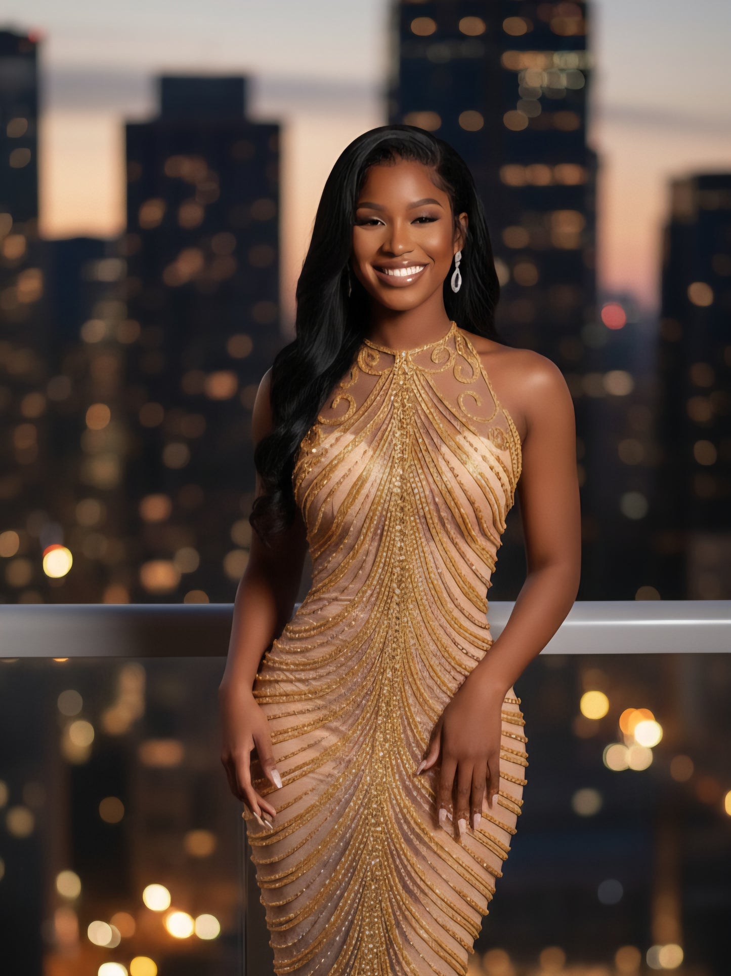 Diamond Zena Rhinestone Dress