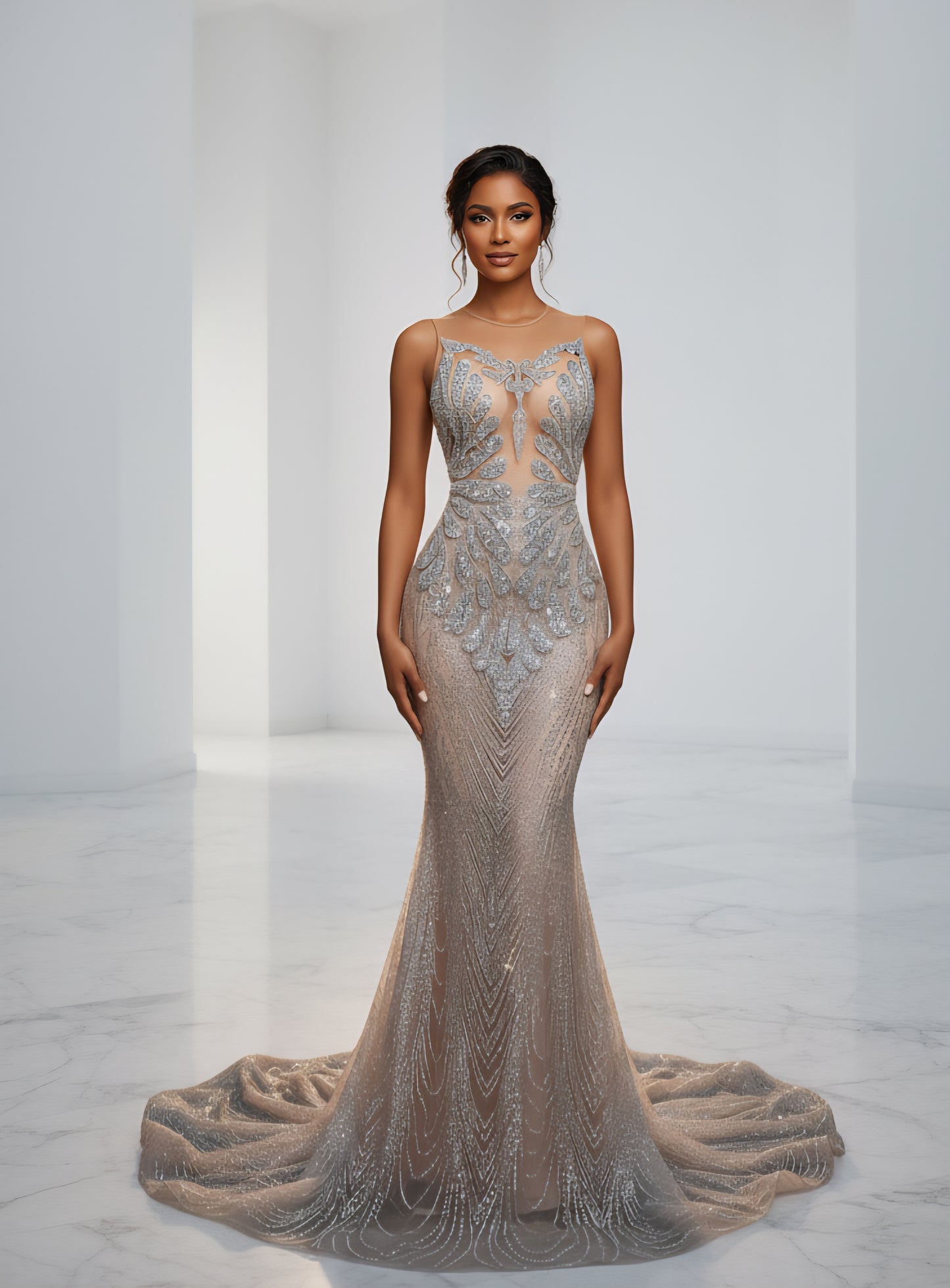 Silver Gigi Amani 360 Rhinestone Dress