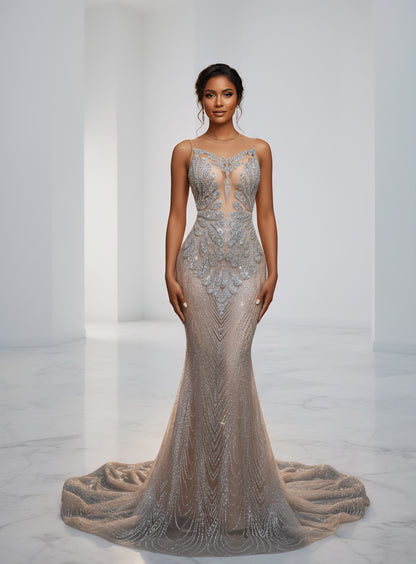 Silver Gigi Amani 360 Rhinestone Dress