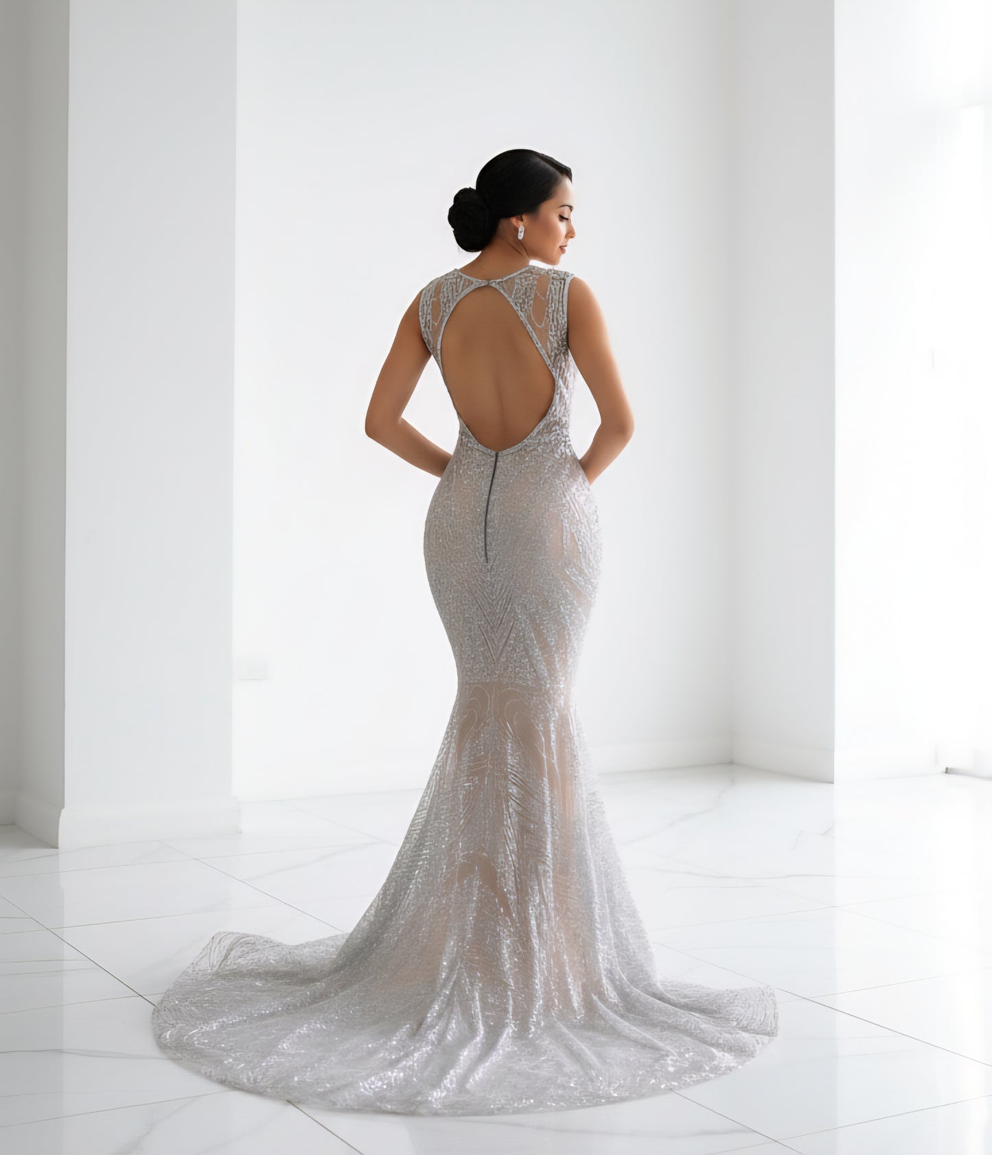 Silver Gigi Amani Rhinestone Dress