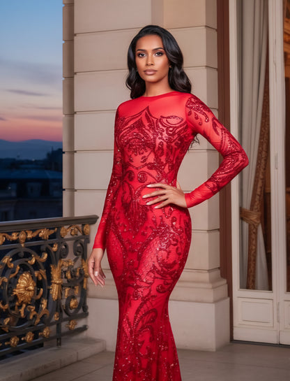 Camparie Long Sleeve Mermaid Dress