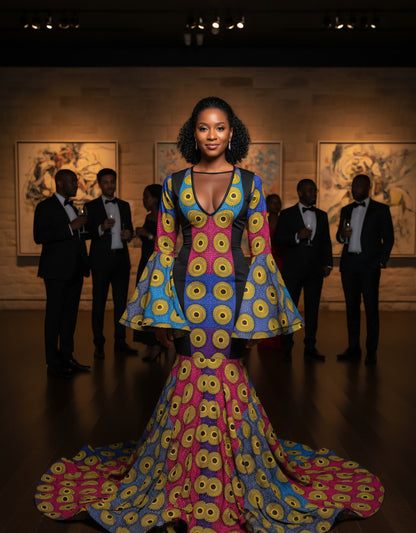 Chioma Adelé African Print Mermaid Dress