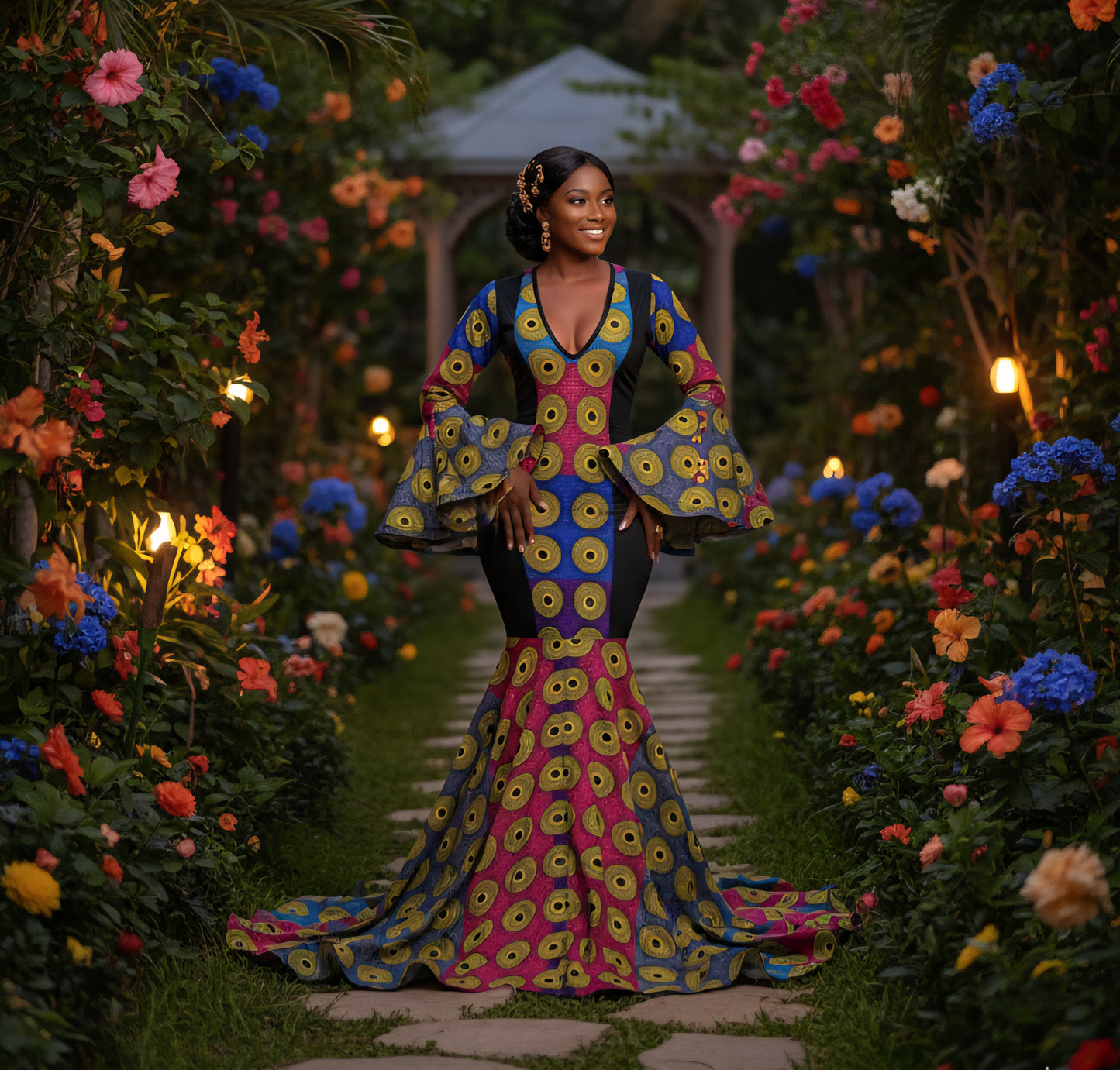 Chioma Adelé African Print Mermaid Dress