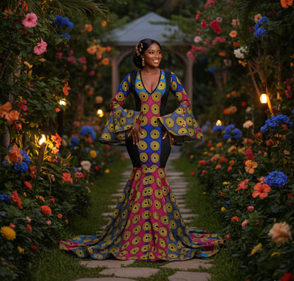 Chioma Adelé African Print Mermaid Dress