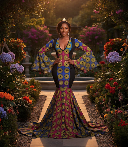 Chioma Adelé African Print Mermaid Dress