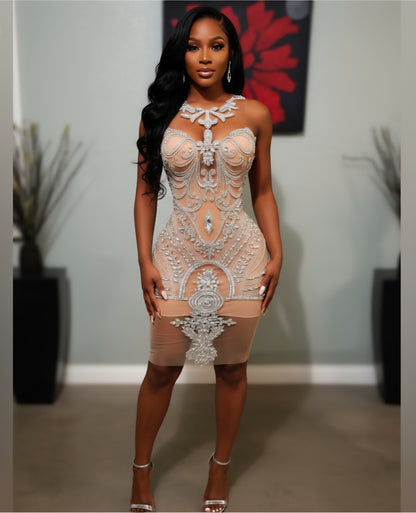 Diamond Asaran Rhinestone Dress
