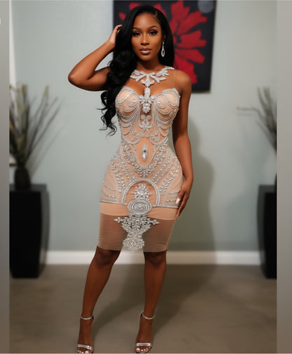 Diamond Asaran Rhinestone Dress