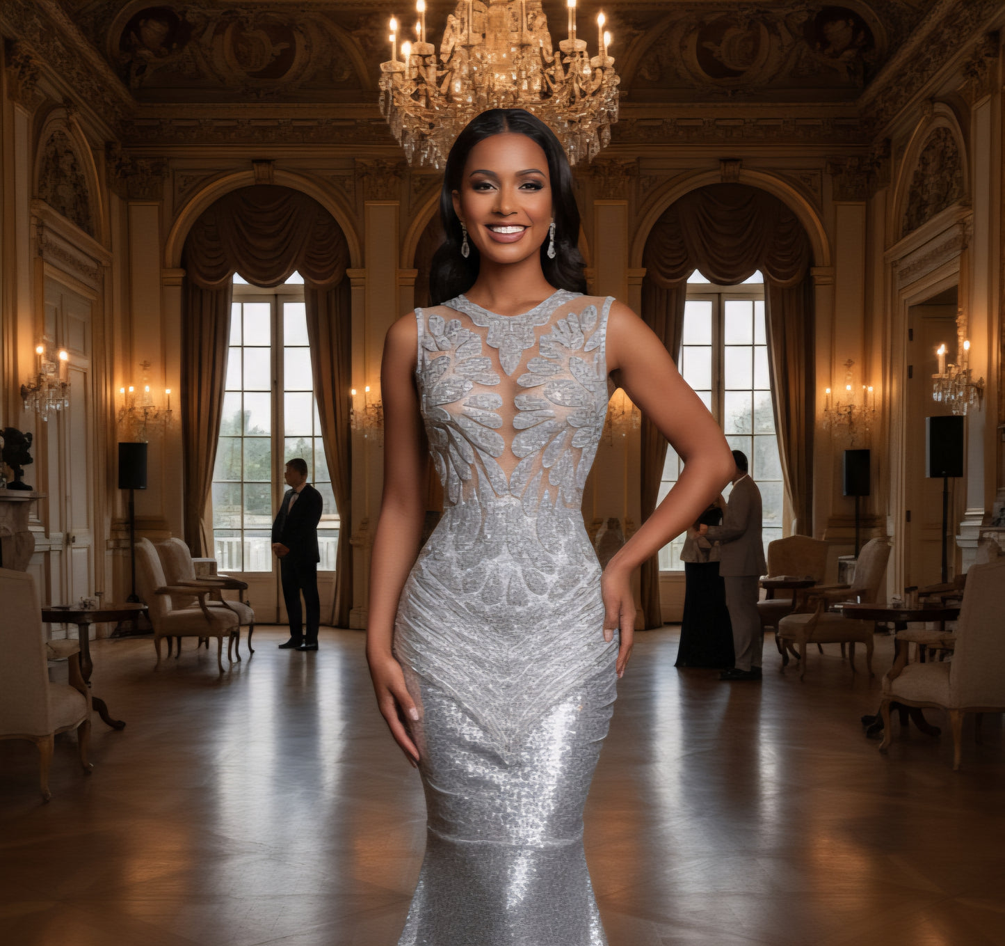 Rhinestone Mecca Sequin Mermaid Dress