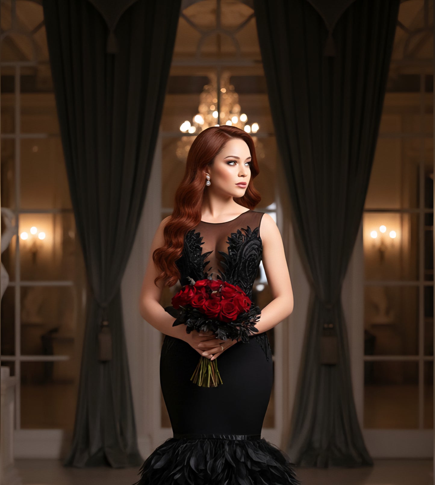 Snowflake Feather Gown