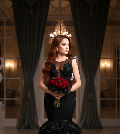 Snowflake Feather Gown