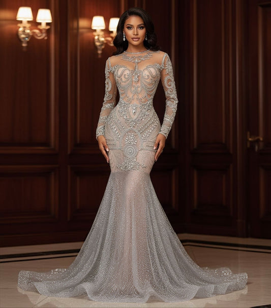 Asaran Long Sleeve Mermaid Dress