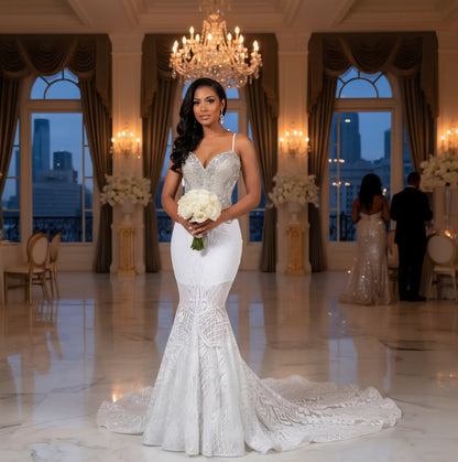 white gold diamond wedding dress Bling Bridal Gowns: Elegant A Line Wedding Dress With... From Dress_1st, $331.66