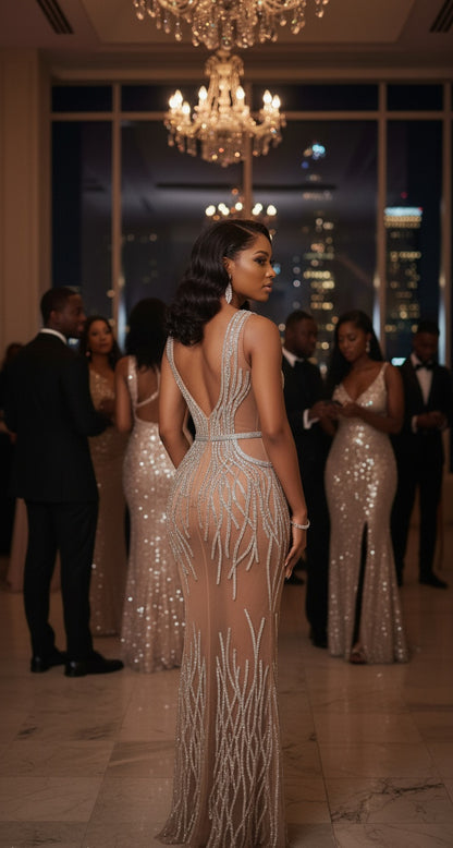 Victoria Rhinestone Dress