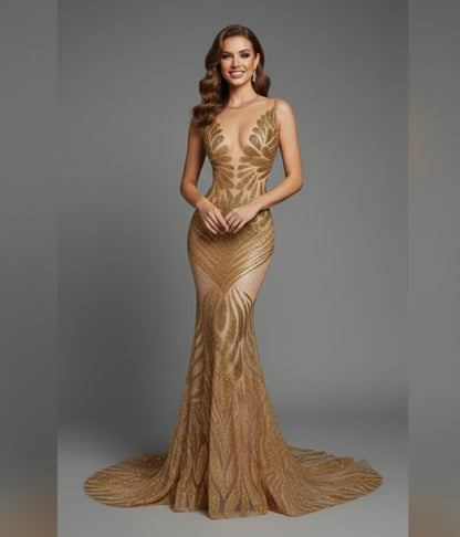 Mecca 360 Rhinestone Mermaid Dress