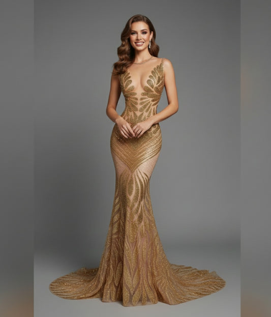 Mecca 360 Rhinestone Mermaid Dress