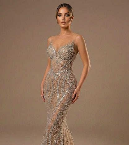 Rebbeca Rhinestone Mermaid Dress