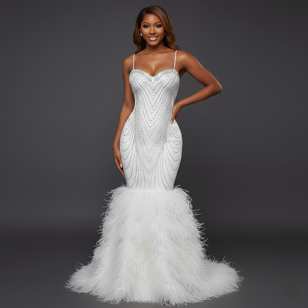 Shimmer Crystal Glitter Mermaid Dress