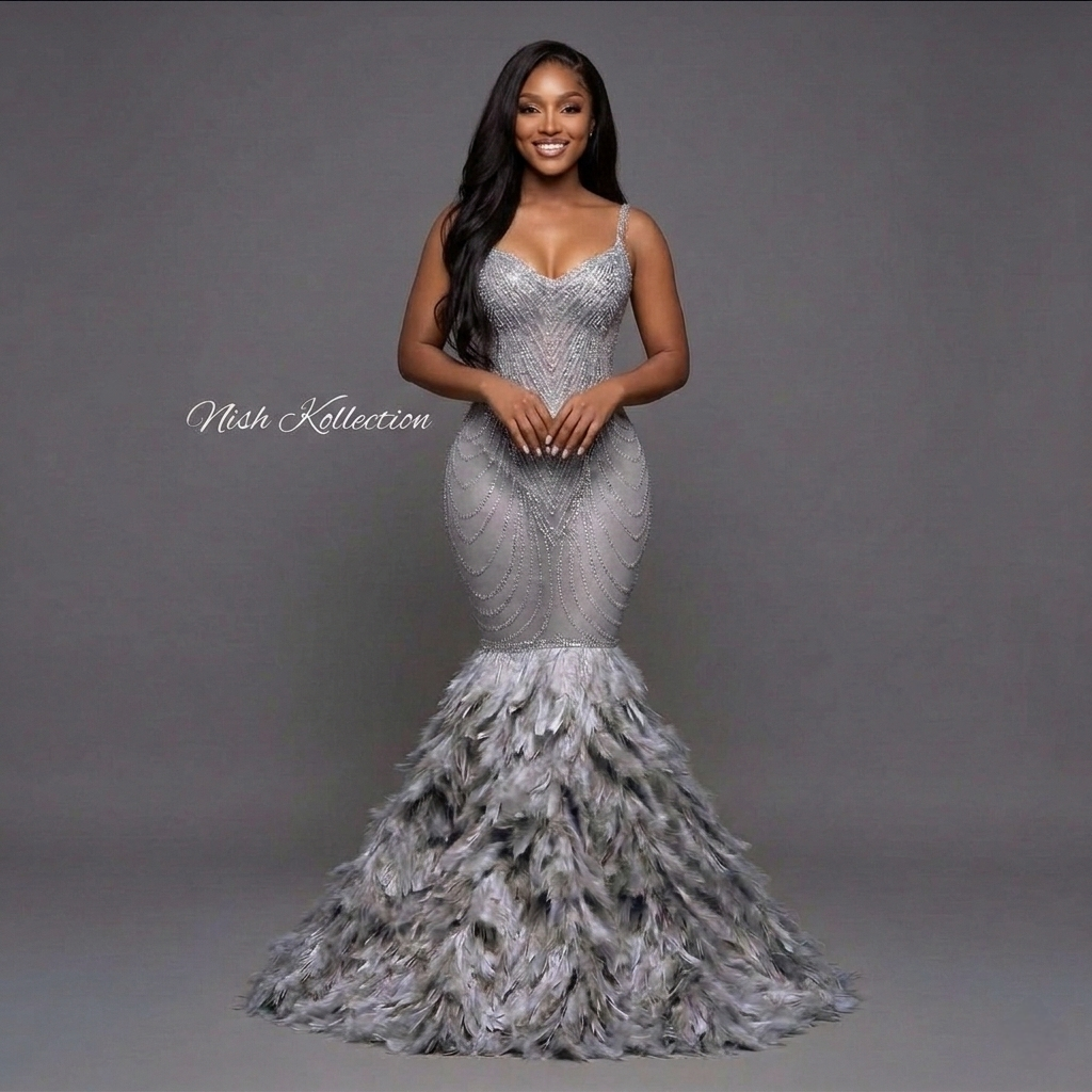 Shimmer Crystal Glitter Mermaid Dress