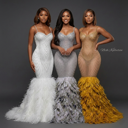 Shimmer Crystal Glitter Mermaid Dress