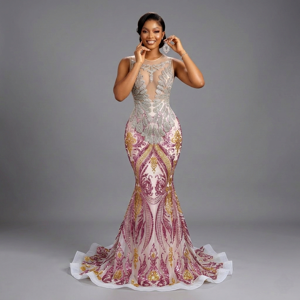 Gigi Amani Sequin Mermaid Dress