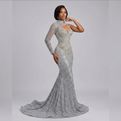 Sahara Viking Rhinestone Mermaid Dress